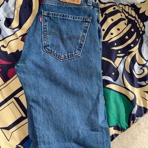Men’s Levi’s 505 30 W 32 L Non-Stretch Dark-Stonewash 100% Cotton Denim